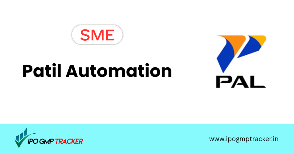 Logo of Patil Automation Limited: stylized “PAL” in blue and orange, on a white background with faint stock‑chart lines.